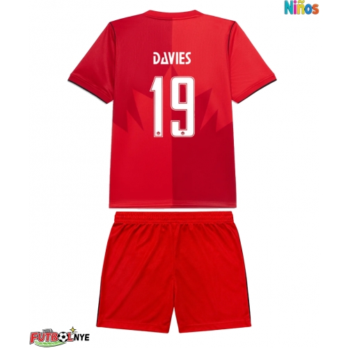 Camiseta Canadá Alphonso Davies #19 Primera Equipación para niños Mundial 2026 manga corta (+ pantalones cortos)